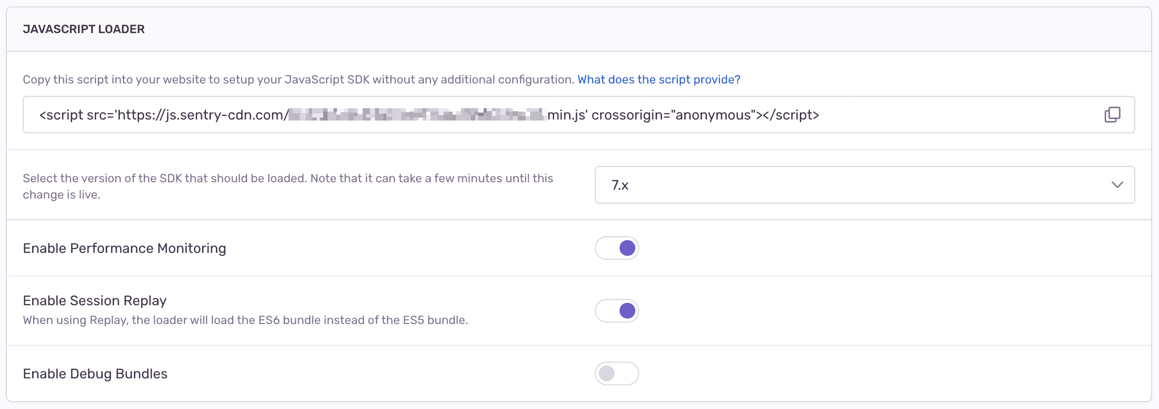 JavaScript Loader Settings